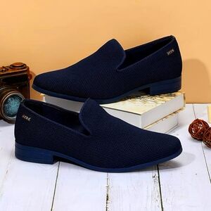 Men's Classic Navy Slip-On Loafers